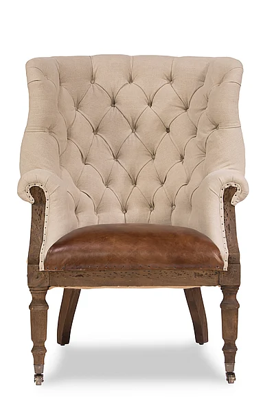 Sarreid Encore IHF Welsh Chair in Cuba Brown 29780 CLEARANCE