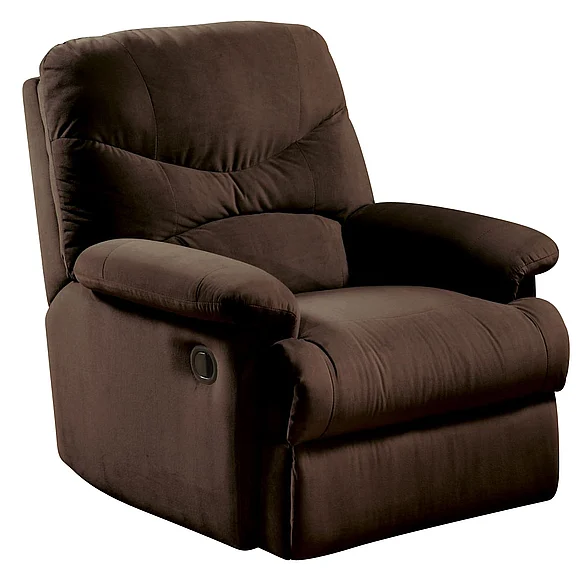 Acme Arcadia Microfiber Glider Recliner in Chocolate 00635