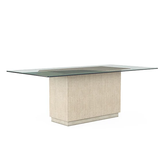 A.R.T. Furniture Cotiere Rectangular Glass Dining Table in Linen 299221-2349