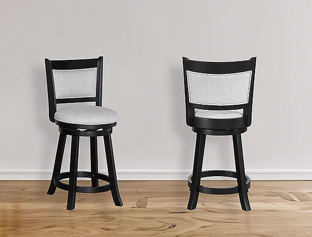 Crown Mark Cecil Swivel Pub Stool (Set of 2) in Dove 2998DV-24