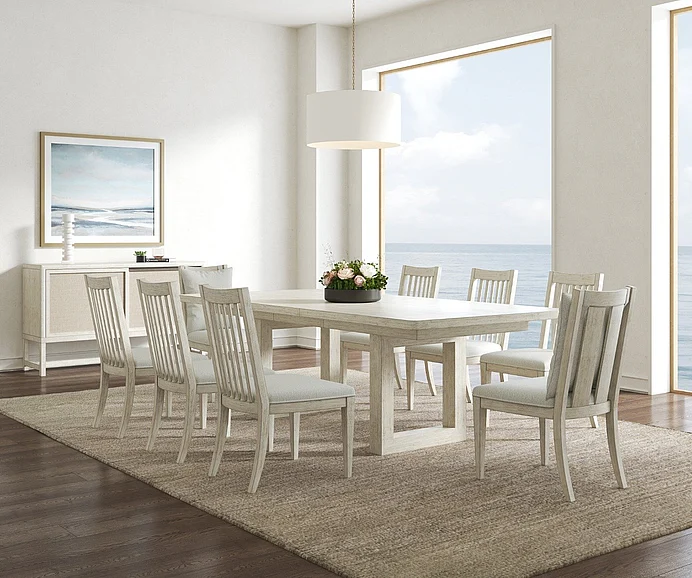 A.R.T. Furniture Cotiere 9-Piece Rectangular Dining Room Set in Beige