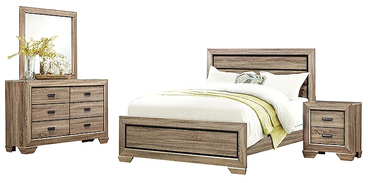 Homelegance Beechnut 4pc Panel Bedroom Set in Natural