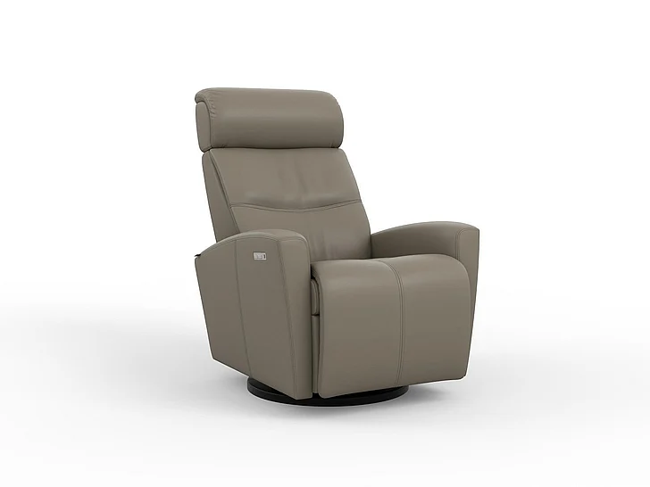 Fjords Relax Milan Small Swivel/Glider Recliner in AL Cement 215116P-578 CUSTOM ITEM