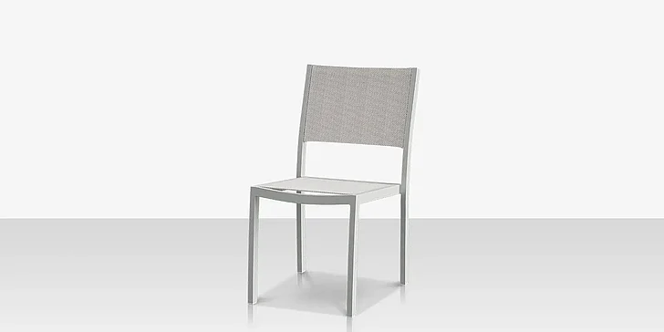 DecoScape Fusion Dining Side Chair in Kessler Silver - Cloud Duo Sling SF-3001-162-KES-CLD