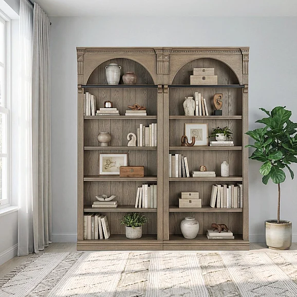 Emma Mason Essentials Austria 2pc Bookcase Set in Brown