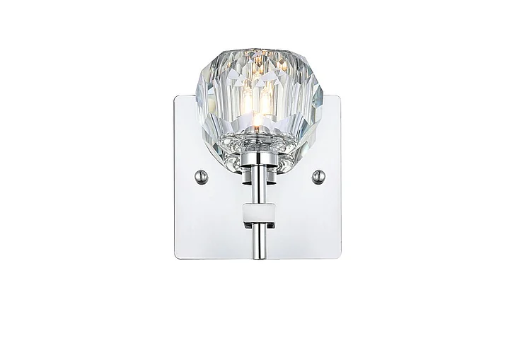 Elegant Graham 1 Light Wall Sconce in Chrome 3509W6C