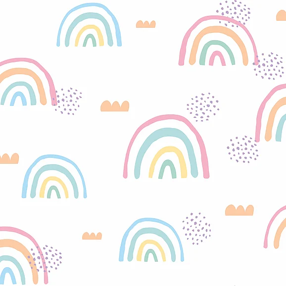 York RoomMates Rainbow's End Pink Peel & Stick Wallpaper RMK11731RL