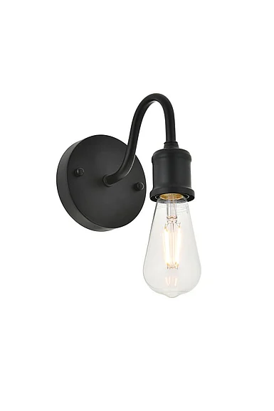 Elegant Serif 1 Light Black Wall Sconce LD4028W5BK