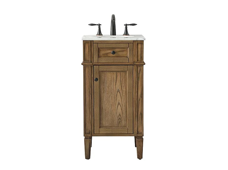 Elegant 18 In. Single Bathroom Vanity in Driftwood VF12518DW
