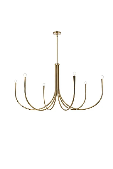 Elegant Layne 55 In. Chandelier in Gold LD722D55SG