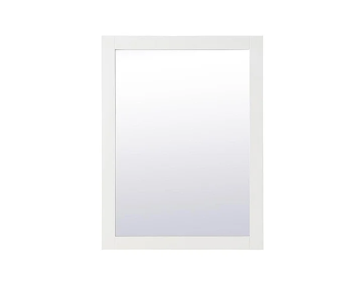 Elegant Aqua Rectangle Vanity Mirror 24 In. in White VM22432WH