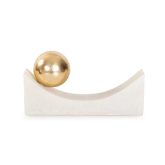 Howard Elliot Transfixed Golden Orb in Ivory 12404