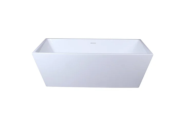 Elegant 67 In. Soaking Rectangular Bathtub in Glossy White BT21367GW