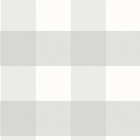 York Chesapeake Amos Light Grey Gingham Wallpaper (Double Roll) 3115-12531