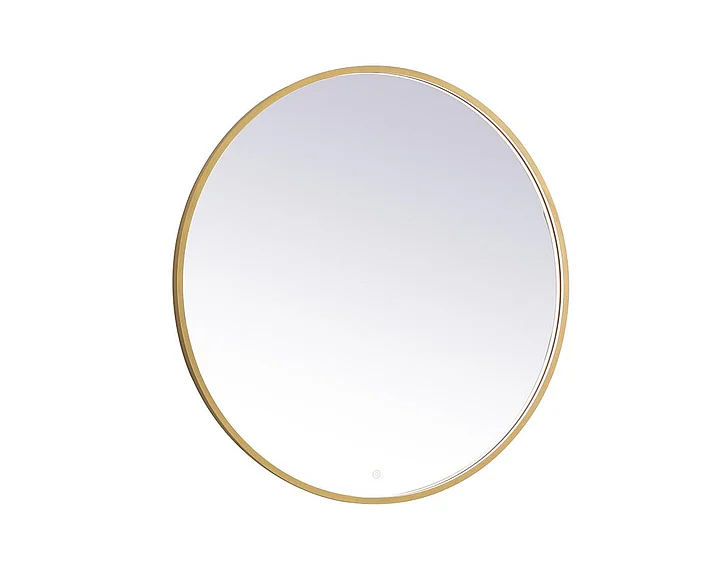 Elegant Pier 42 In. Led Mirror with Adjustable Color Temperature 3000K/4200K/6400K in Brass MRE6042BR