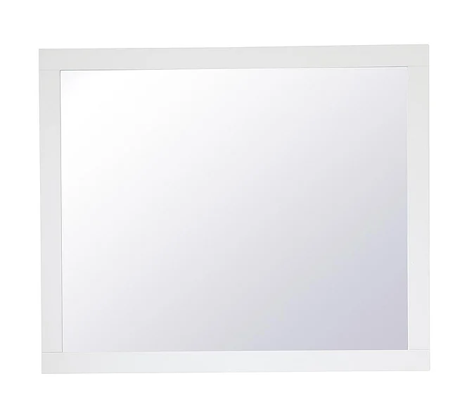 Elegant Aqua Rectangle Vanity Mirror 30 In. in White VM23036WH