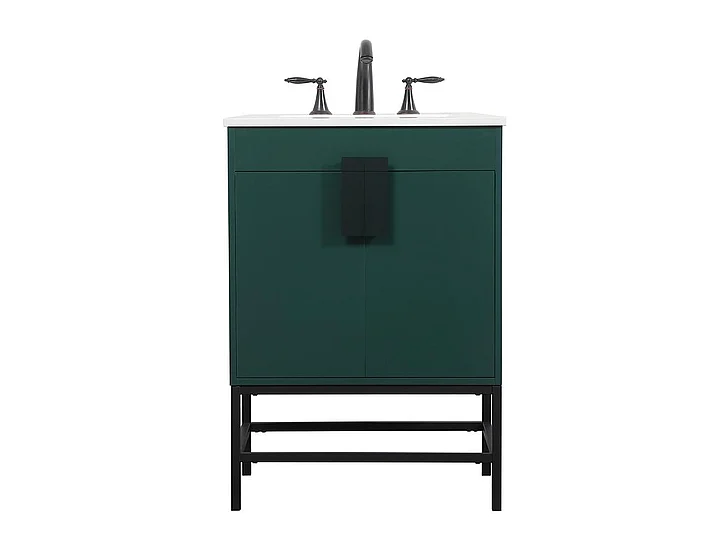 Elegant 24 In. Single Bathroom Vanity in Green VF48824MGN CLOSEOUT