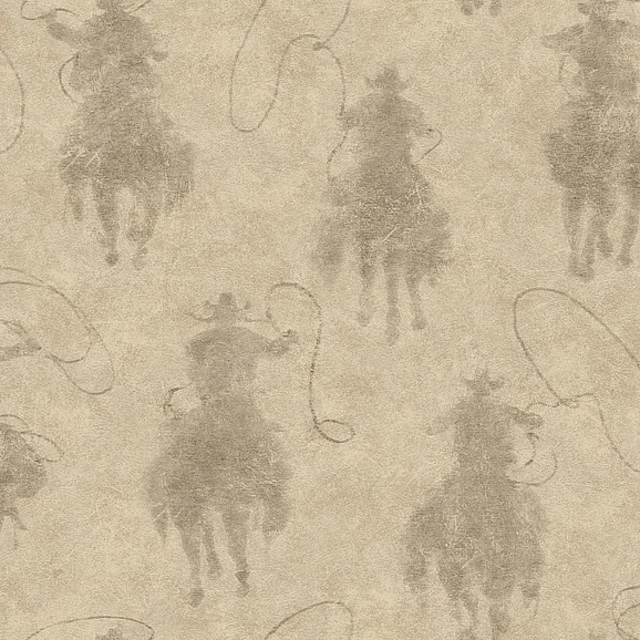 York Chesapeake Stockman Silhouette Khaki Wallpaper (Double Roll) 4142-72640