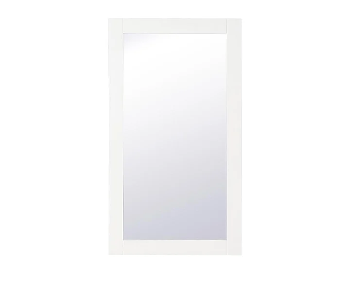 Elegant Aqua Rectangle Vanity Mirror 18 In. in White VM21832WH