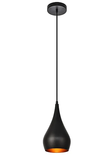 Elegant Nora Collection Pendant D6In H11.5In LT:1 Black Finish LDPD2001