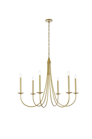 Elegant Cohen 42 In. Pendant in Brass LD810D42BR CLOSEOUT