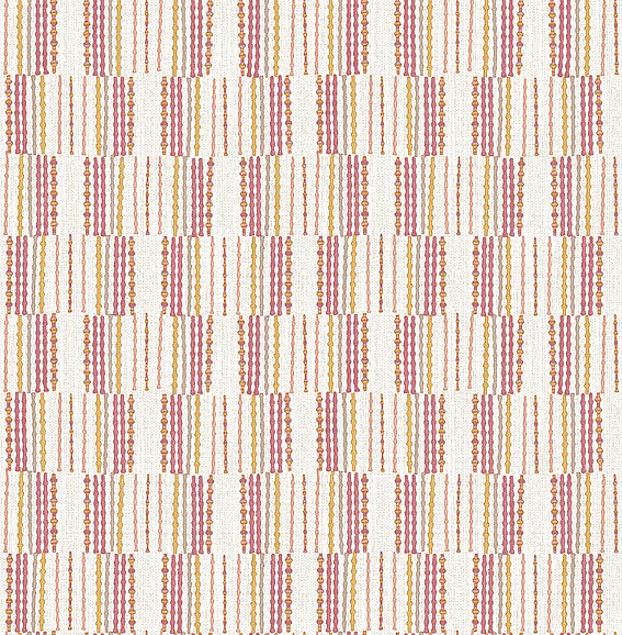 York A-Street Prints Burgen Orange Geometric Linen Wallpaper (Double Roll) 2903-25807