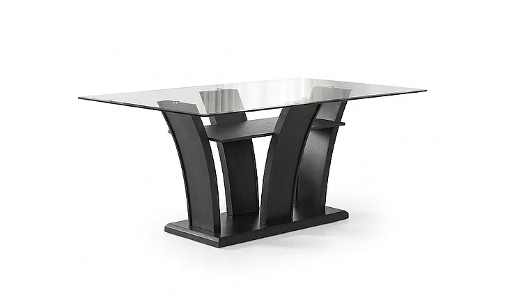 McFerran Home Furnishing D1218 Dining Table in Glass D1218-T