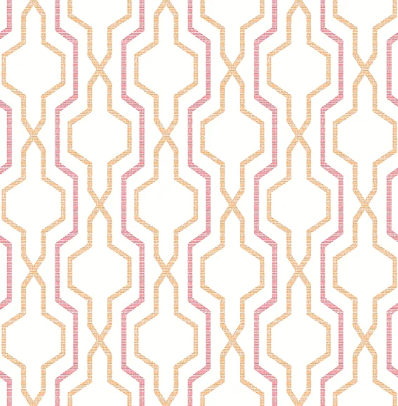 York A-Street Prints Rion Orange Trellis Wallpaper (Double Roll) 2973-90603