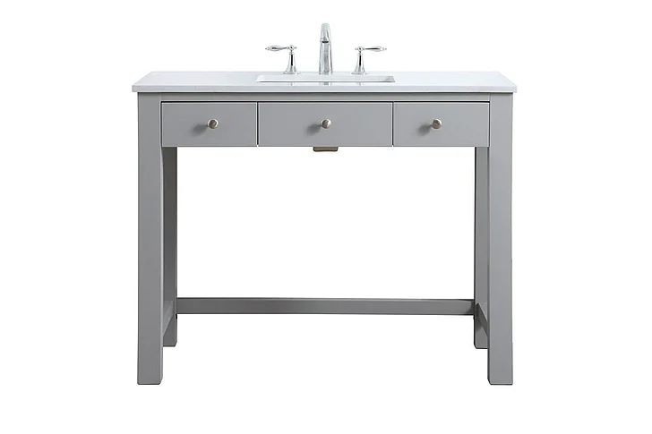 Elegant 42 In. Ada Compliant Bathroom Vanity in Gray VF14842GR