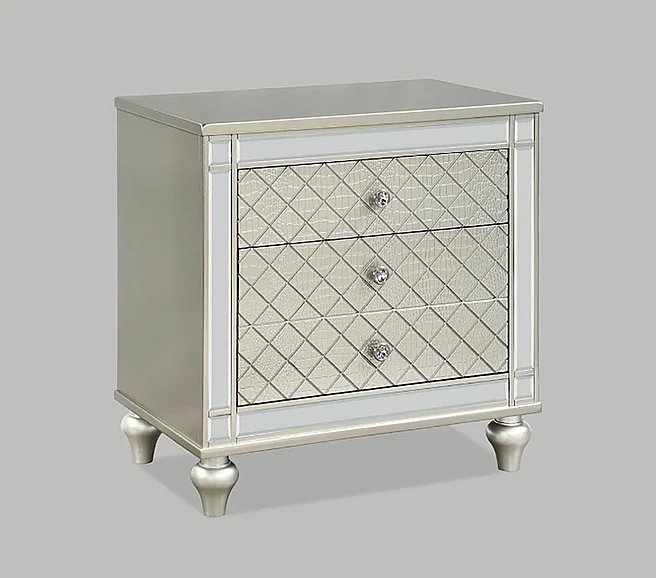 Crown Mark Furniture Cristian 2 Drawer Nightstand in Beige B1680-2N