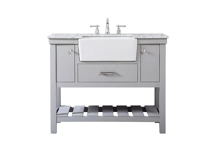 Elegant 42 In. Single Bathroom Vanity in Grey VF60142GR