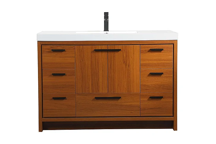 Elegant 48 In. Single Bathroom Vanity in Teak VF46048MTK