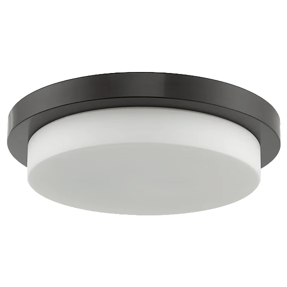 Abra 16" Stepped Opal Glass Flushmount in Bronze 30016FM-BZ-Step