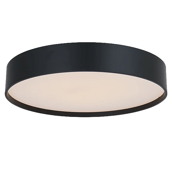 Abra 14" 3CCT Metal Cylinder Flushmount in Matte Black 30027FM-MB-Snare