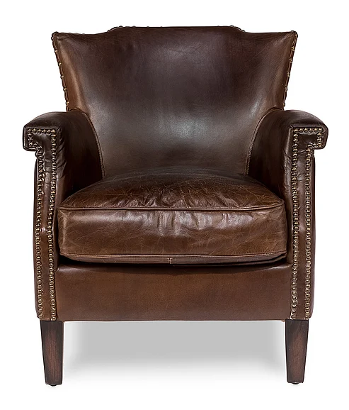 Sarreid Encore IHF Topeka Chair in Vintage Cigar 30034