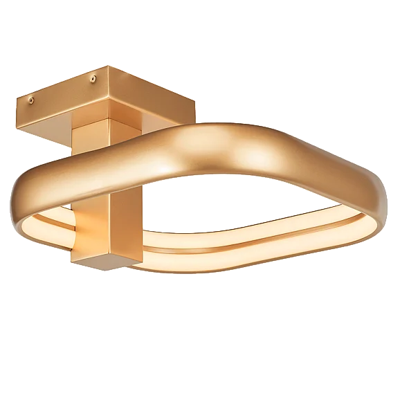 Abra Dual LED Off-Set Square Semi-Flushmount in Gold 30086FM-GLD-Rave