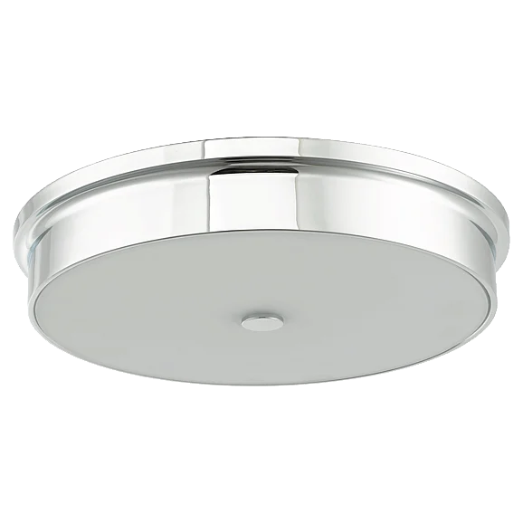 Abra 15" Opal Glass Flushmount in Chrome 30098FM-CH-Spark