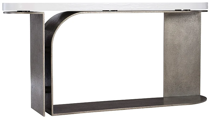Bernhardt Interiors Catalina Console Table in White/Graphite PROMO