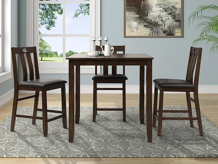 Emma Mason Signature Amalfi Blend 5-Pc Counter Dining Table Set in Cherry
