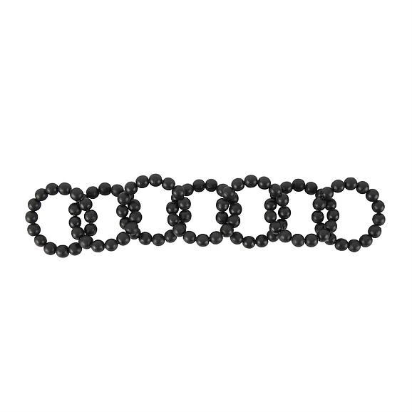 UMA Black Wood Chain Beaded 7 Link Decorative Sculpture, 20" x 4" x 2" | 30141 CLOSEOUT