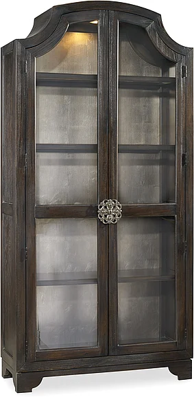 Hooker Furniture Sanctuary Glass Bunching Curio in Dark Wood 3031-50001