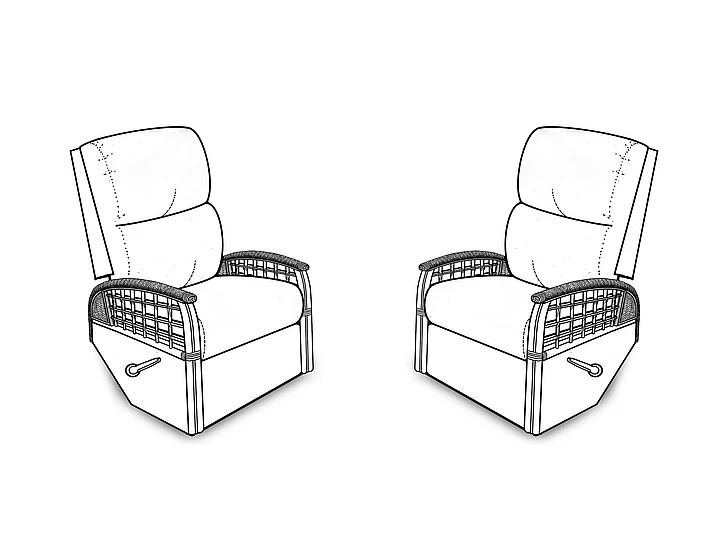 Capris Furniture 320 Swivel Recliner Glider in Java Natural SRG320 (Set of 2) CUSTOM ITEM