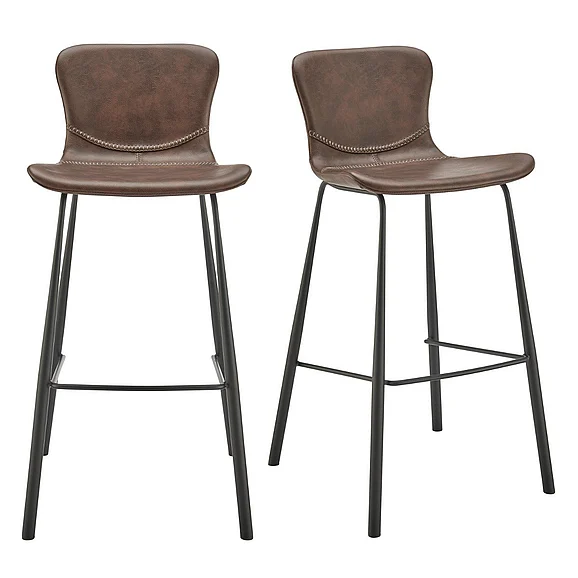 Euro Style Melody Bar Stool in Dark Brown 30514BRN (Set of 2)