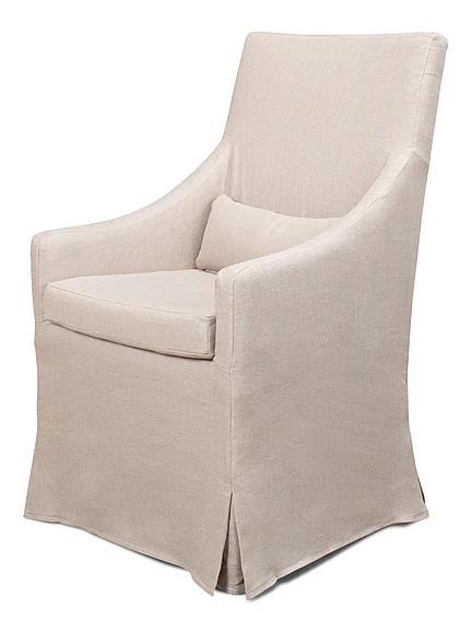 Sarreid Skirted Arm Chair in Beige 30689
