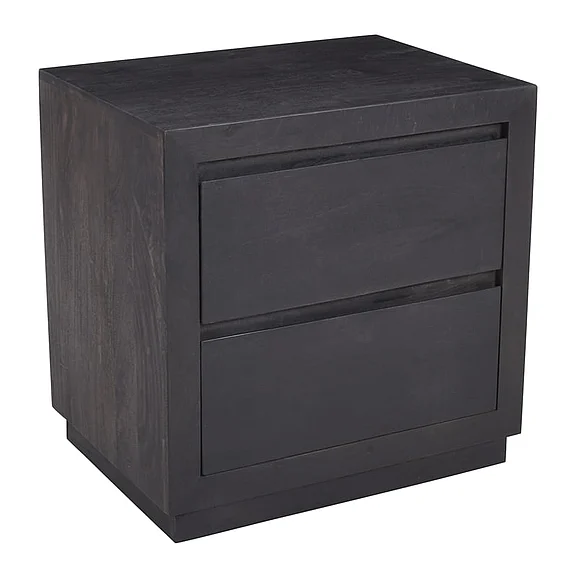 Moti Furniture Sarah 2 Drawer Nightstand - Antique Brown 79114003
