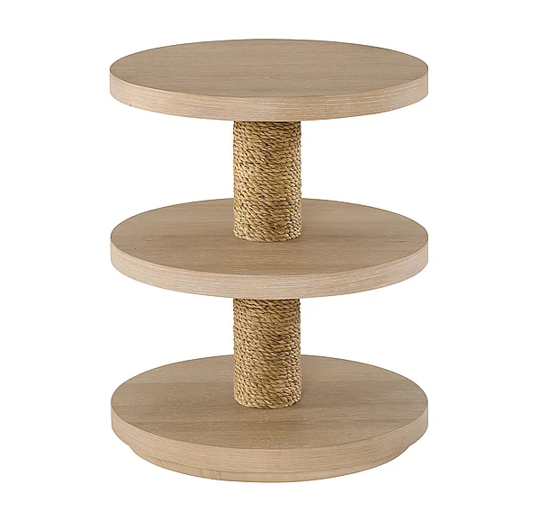 Riverside Furniture Rosalie Woven Round Chairside Table in Hemlock 30712