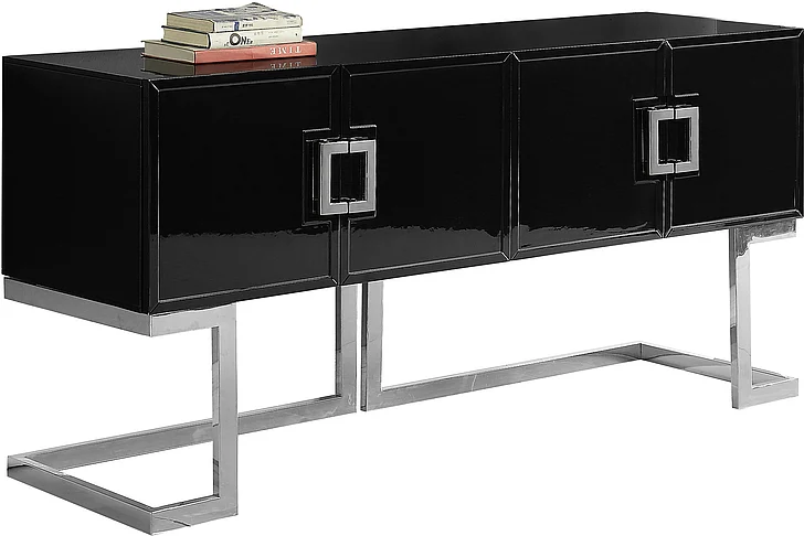 Meridian Beth Sideboard/Console in Chrome/Black 307