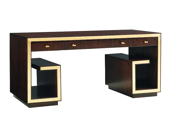 Sligh Bel Aire Brentwood Writing Desk in Brushed Brass 307HW-410