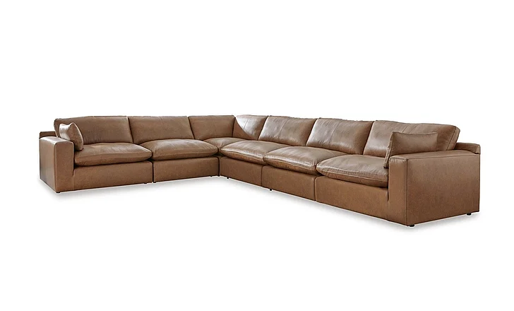 Emilia 6-Piece Sectional Set in Caramel