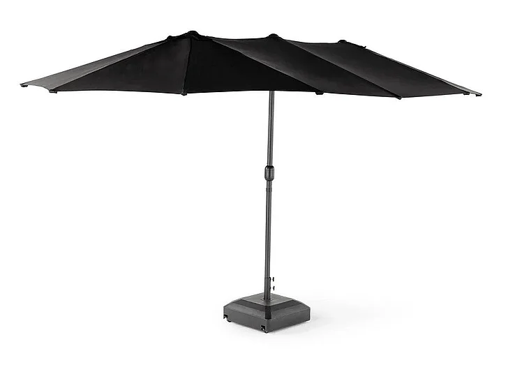 Transformer Table Outdoor Patio Umbrella w/ Base in Black 30902;30900